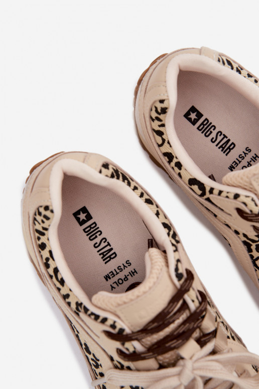 Piel de gamuza Zapatillas modelo zapatos. Femenino Big Star TT274549 beige