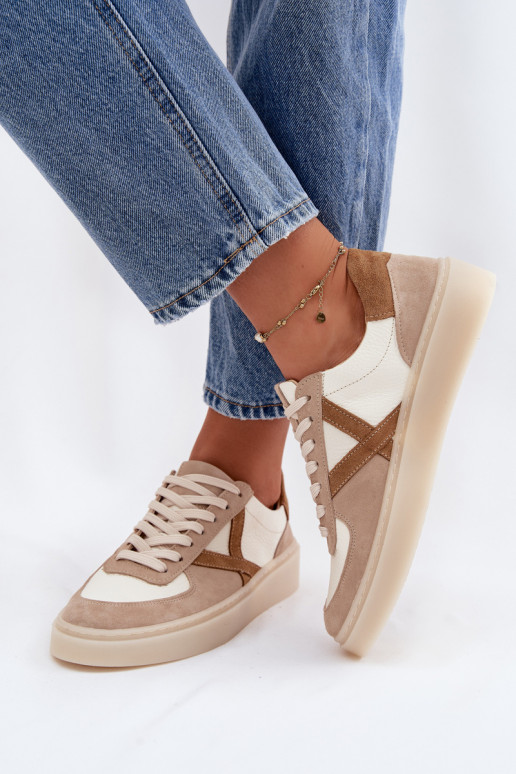 Piel de gamuza Zapatillas modelo zapatos. Femenino Zazoo N1108S5 beige