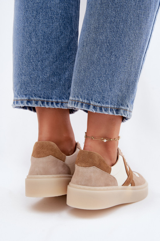 Piel de gamuza Zapatillas modelo zapatos. Femenino Zazoo N1108S5 beige