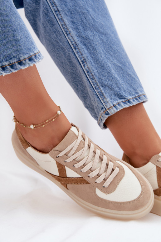 Piel de gamuza Zapatillas modelo zapatos. Femenino Zazoo N1108S5 beige