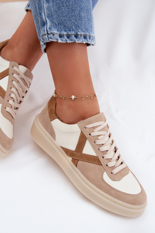 Piel de gamuza Zapatillas modelo zapatos. Femenino Zazoo N1108S5 beige