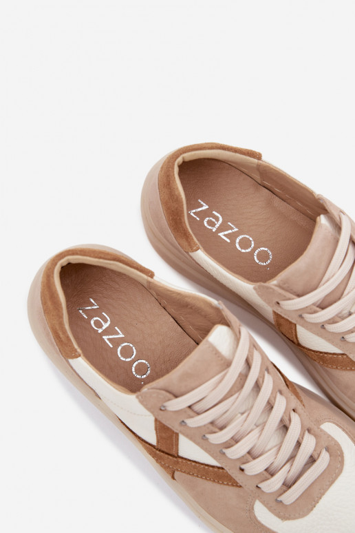 Piel de gamuza Zapatillas modelo zapatos. Femenino Zazoo N1108S5 beige