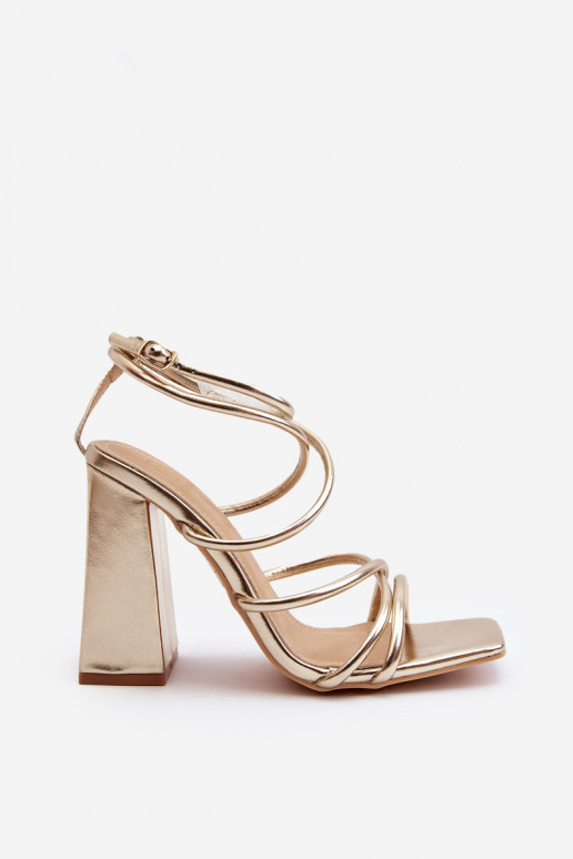 De moda Sandalias de tacón color dorado Josette