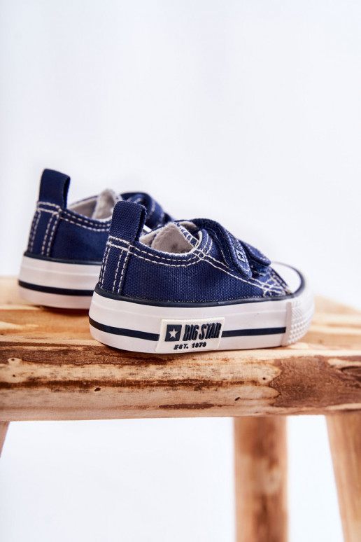 Infantil  zapatos casuales con sujetadores adhesivos BIG STAR KK374081 azul oscuro