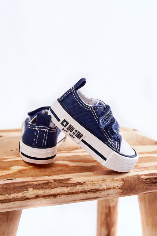 Infantil  zapatos casuales con sujetadores adhesivos BIG STAR KK374081 azul oscuro