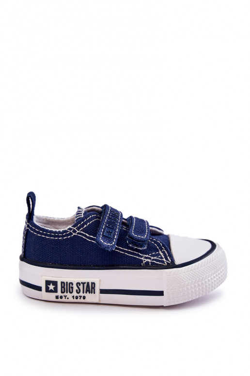 Infantil  zapatos casuales con sujetadores adhesivos BIG STAR KK374081 azul oscuro