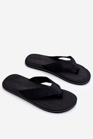 Zapatillas de hombre de estilo japonés. Big Star LL174618 de color negro 2