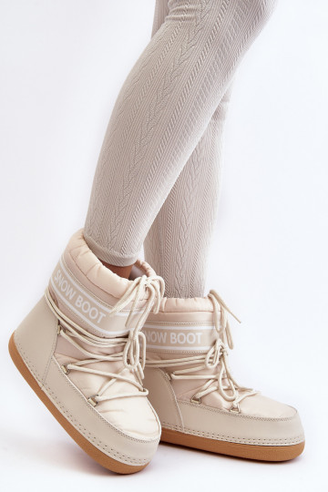 Femenino Botas de invierno con cordones beige Soia 2