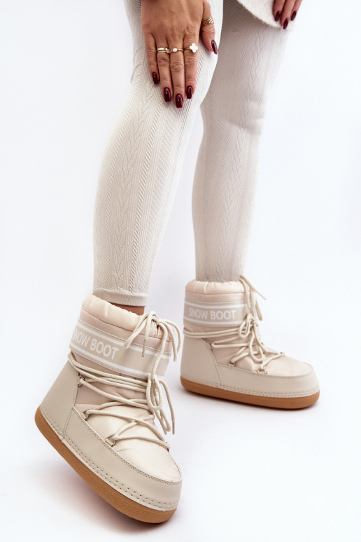 Femenino Botas de invierno con cordones beige Soia
