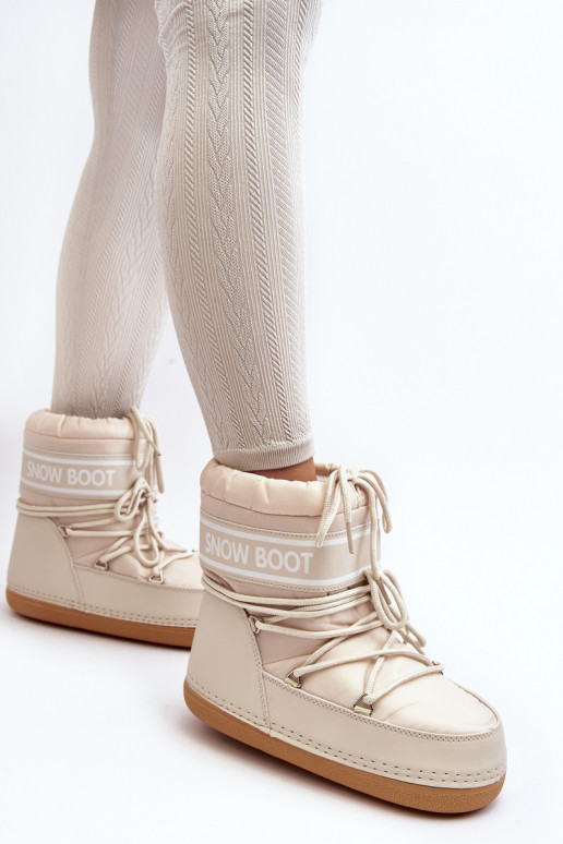 Femenino Botas de invierno con cordones beige Soia