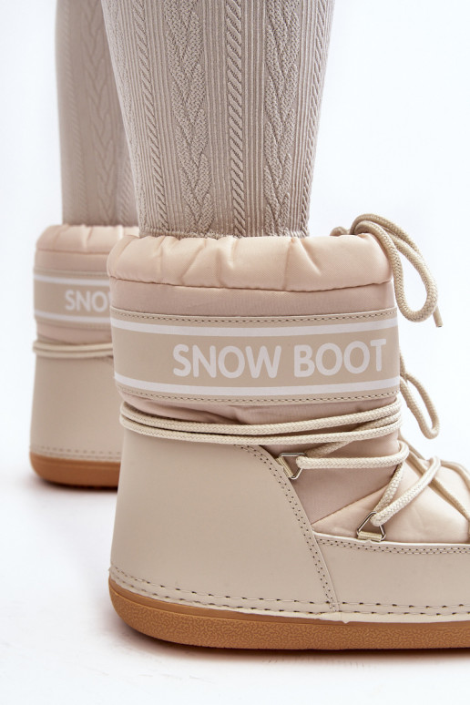 Femenino Botas de invierno con cordones beige Soia