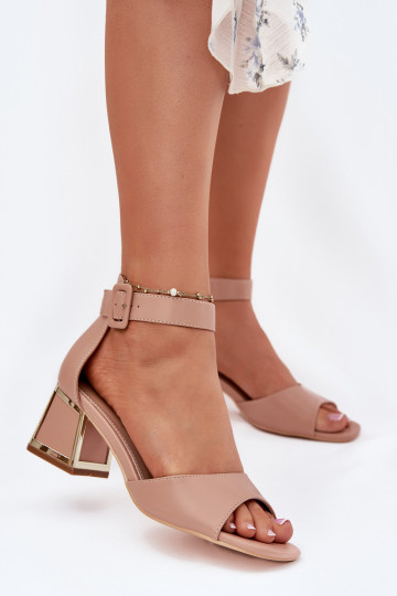 Sandalias de tacón alto para mujer. Nude Zennia 2