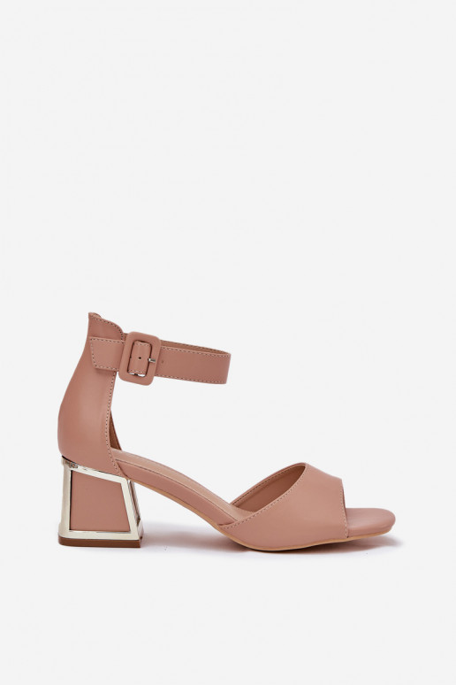 Sandalias de tacón alto para mujer. Nude Zennia