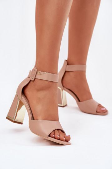 Estilo elegante Sandalias de tacón alto para mujer. Nude Rosazara 2