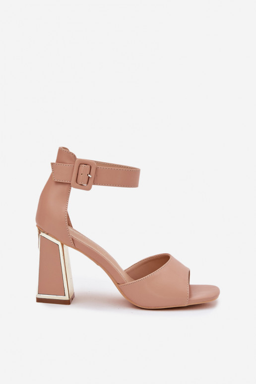 Estilo elegante Sandalias de tacón alto para mujer. Nude Rosazara