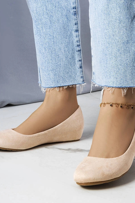 Zapatos de ballet color arena con...