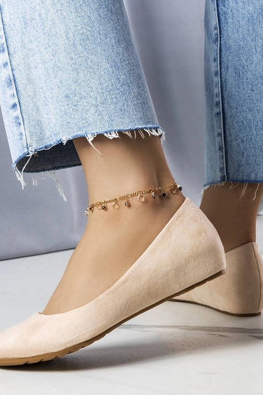 Zapatos de ballet color arena con...