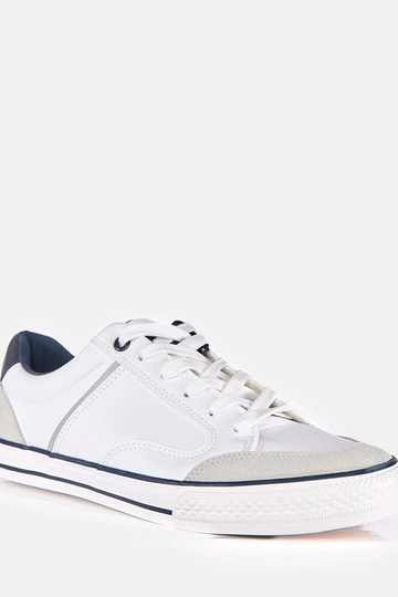 Zapatillas deportivas blancas para hombres con insertos azul oscuro William