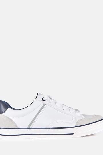 Zapatillas deportivas blancas para hombres con insertos azul oscuro William 2