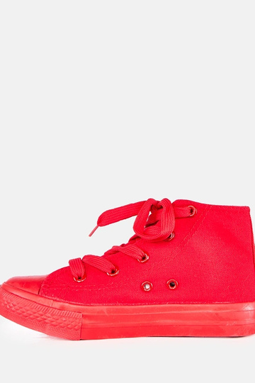 Zapatillas deportivas rojas para niños sobre el tobillo Laly