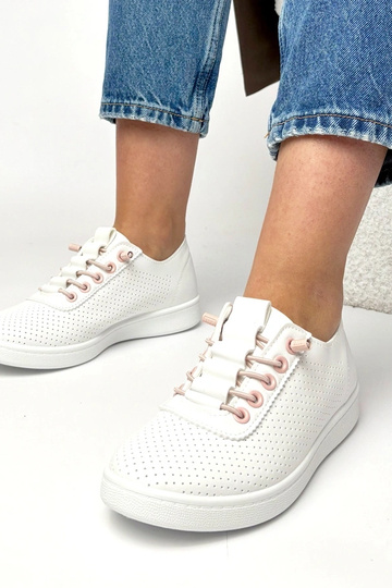 Zapatillas deportivas blancas perforadas Adèle 2