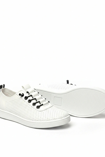 Zapatillas deportivas blancas perforadas Adèle