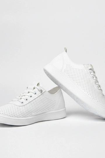 Zapatillas deportivas blancas perforadas Adèle 2