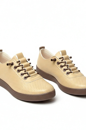 Zapatillas deportivas perforadas color arena Adèle 2