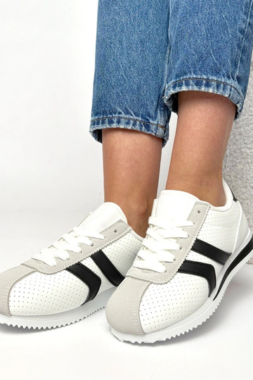 Zapatillas deportivas blancas y negras Camille 2