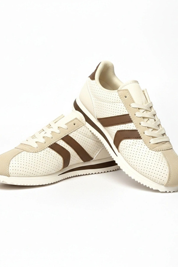 Zapatillas deportivas color arena y marrón Camille
