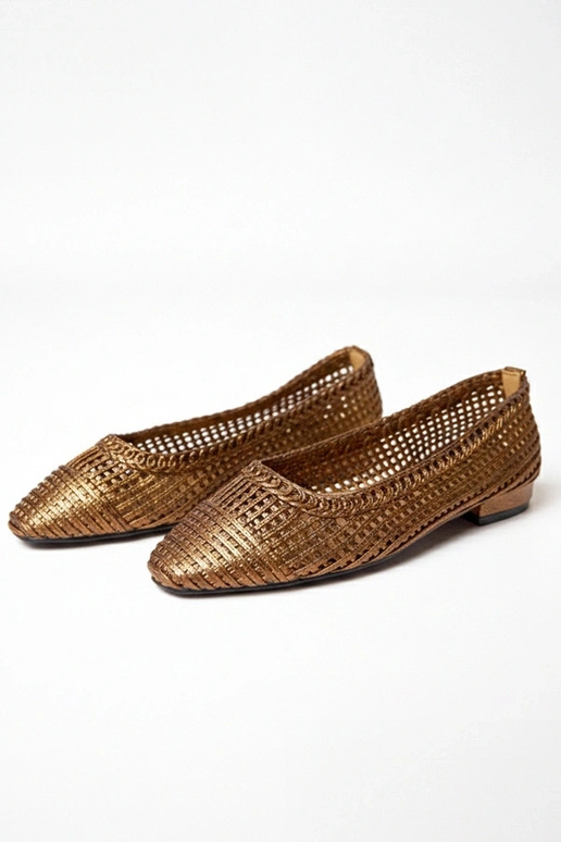 Bailarinas marrones de charol con...