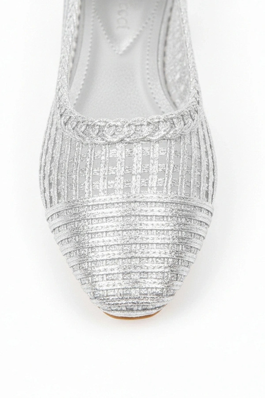 Bailarinas plateadas de charol con...