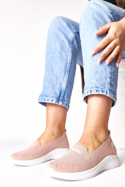 Zapatillas deportivas de tela rosas...