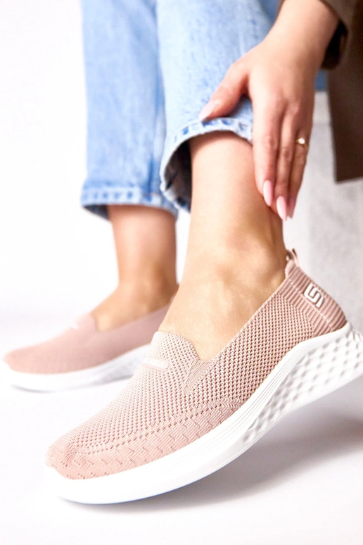 Zapatillas deportivas de tela rosas...