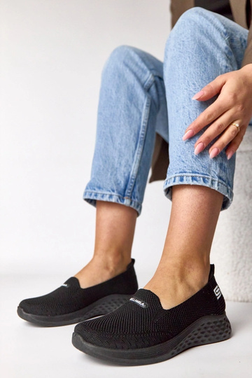 Zapatillas deportivas de tela negras con plantilla Zoe