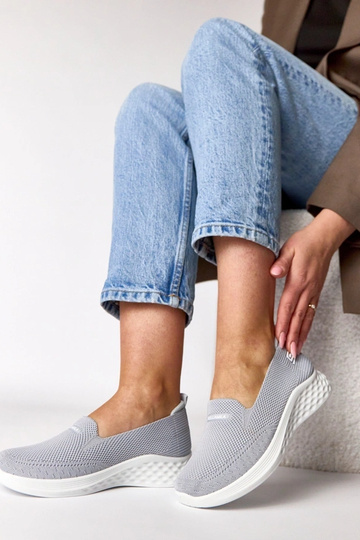Zapatillas deportivas de tela grises con plantilla Zoe