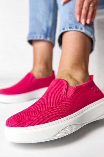 Zapatillas deportivas de tela rosas con plataforma Céleste 2