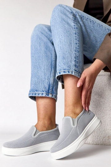 Zapatillas deportivas de tela grises con plataforma Céleste 2