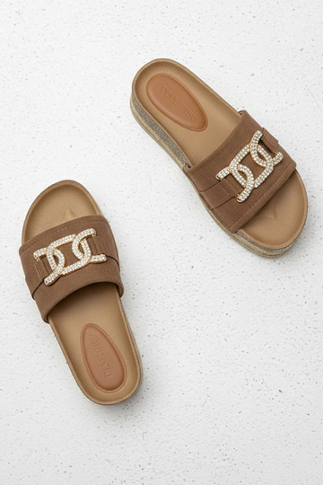 Chanclas con plataforma y adornos brillantes Faustine