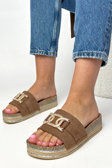 Chanclas con plataforma y adornos brillantes Faustine 2