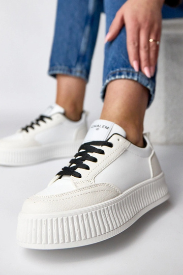 Zapatillas deportivas blanco-negro con plataforma Solange 2