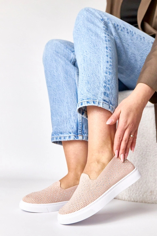 Zapatillas deportivas de tela rosas...