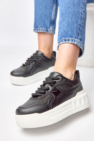 Zapatillas deportivas negras con plataforma Alessandra 2