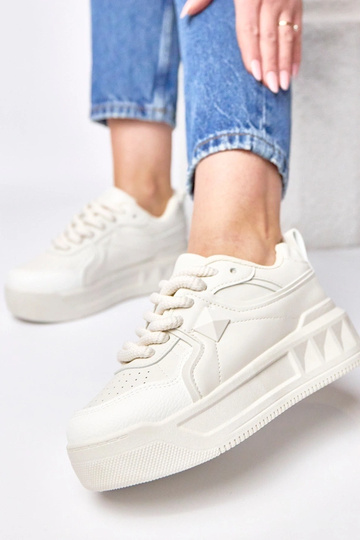 Zapatillas deportivas color arena con plataforma Alessandra 2