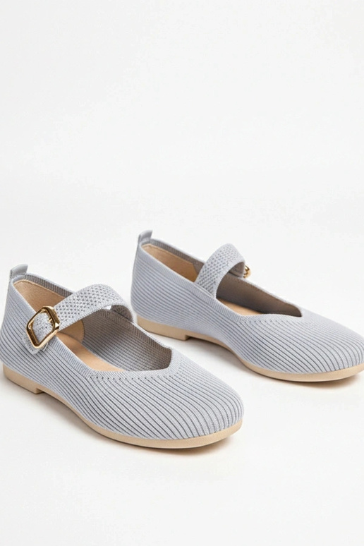 Bailarinas de tela grises con tirante...