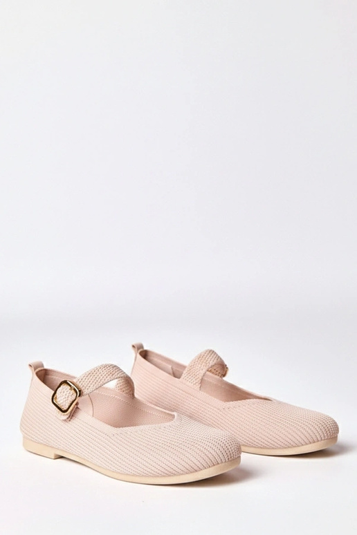 Bailarinas de tela rosas con tirante...