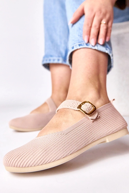 Bailarinas de tela rosas con tirante...