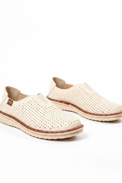 Botines calados crema Rosa