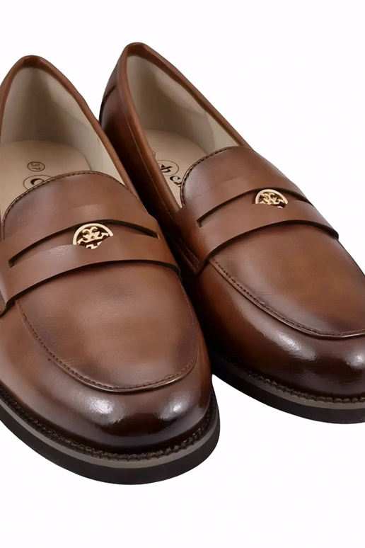 Mocasines de cuero marrones con...