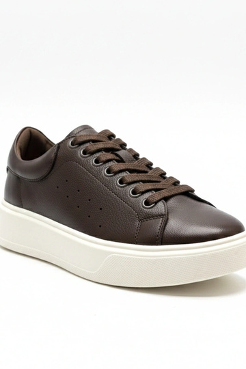 Zapatillas deportivas de cuero marrones con plataforma Cambell